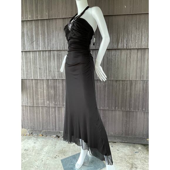 🔥NWT ($78) Trixxi Y2K Halter Diamond Accent Mermaid Dress Prom Evening Party S - Picture 4 of 16